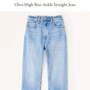 Abercrombie Ultra High Rise Ankle Straight Jeans